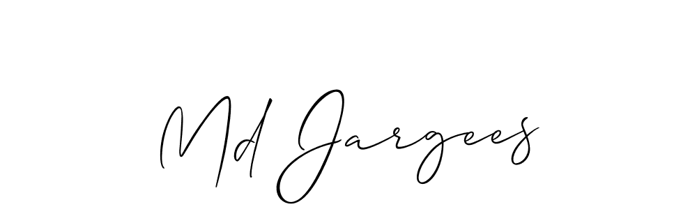 Make a short Md Jargees signature style. Manage your documents anywhere anytime using Allison_Script. Create and add eSignatures, submit forms, share and send files easily. Md Jargees signature style 2 images and pictures png