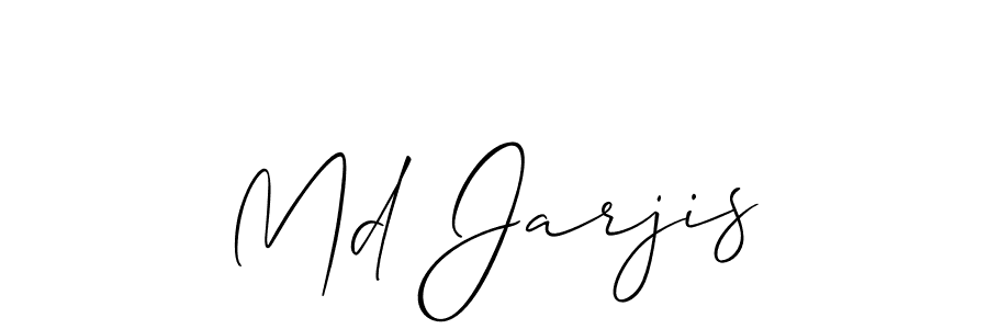 Also You can easily find your signature by using the search form. We will create Md Jarjis name handwritten signature images for you free of cost using Allison_Script sign style. Md Jarjis signature style 2 images and pictures png