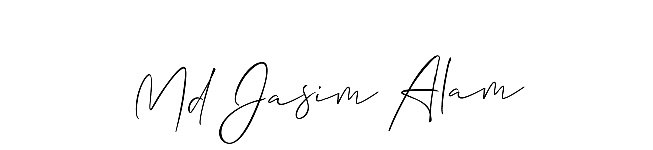 Allison_Script is a professional signature style that is perfect for those who want to add a touch of class to their signature. It is also a great choice for those who want to make their signature more unique. Get Md Jasim Alam name to fancy signature for free. Md Jasim Alam signature style 2 images and pictures png