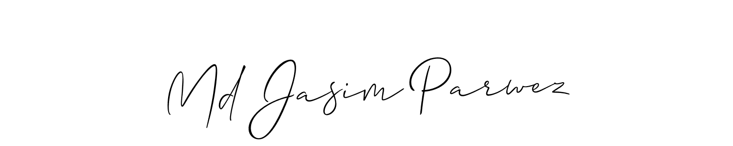 Similarly Allison_Script is the best handwritten signature design. Signature creator online .You can use it as an online autograph creator for name Md Jasim Parwez. Md Jasim Parwez signature style 2 images and pictures png