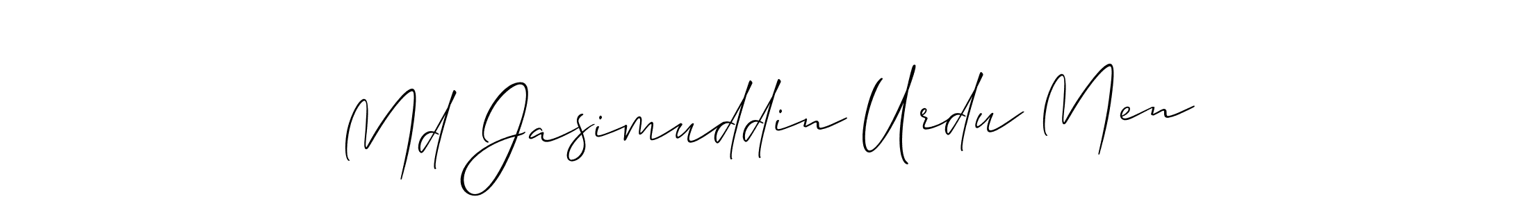 How to make Md Jasimuddin Urdu Men name signature. Use Allison_Script style for creating short signs online. This is the latest handwritten sign. Md Jasimuddin Urdu Men signature style 2 images and pictures png