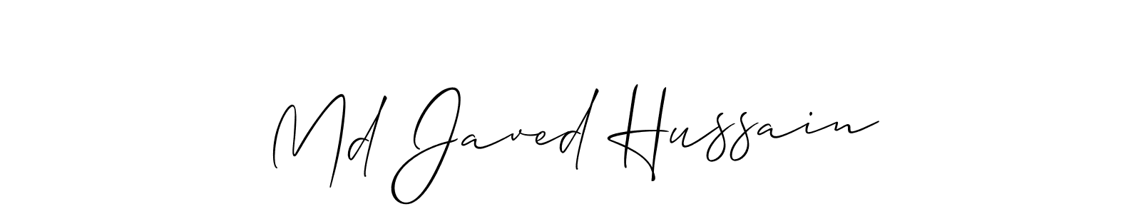 Design your own signature with our free online signature maker. With this signature software, you can create a handwritten (Allison_Script) signature for name Md Javed Hussain. Md Javed Hussain signature style 2 images and pictures png
