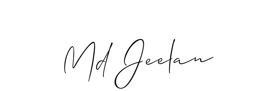 Use a signature maker to create a handwritten signature online. With this signature software, you can design (Allison_Script) your own signature for name Md Jeelan. Md Jeelan signature style 2 images and pictures png