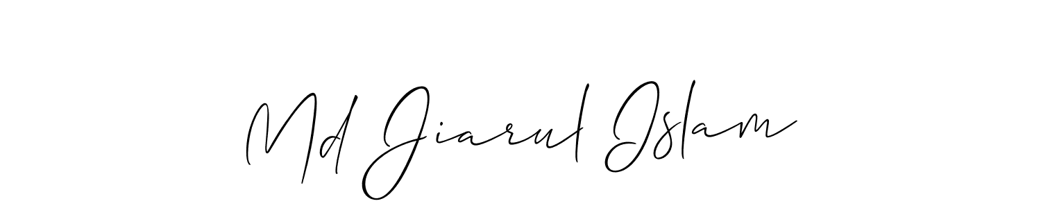 How to make Md Jiarul Islam signature? Allison_Script is a professional autograph style. Create handwritten signature for Md Jiarul Islam name. Md Jiarul Islam signature style 2 images and pictures png