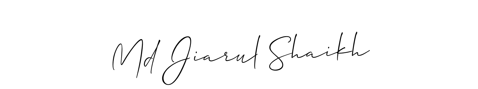 Md Jiarul Shaikh stylish signature style. Best Handwritten Sign (Allison_Script) for my name. Handwritten Signature Collection Ideas for my name Md Jiarul Shaikh. Md Jiarul Shaikh signature style 2 images and pictures png