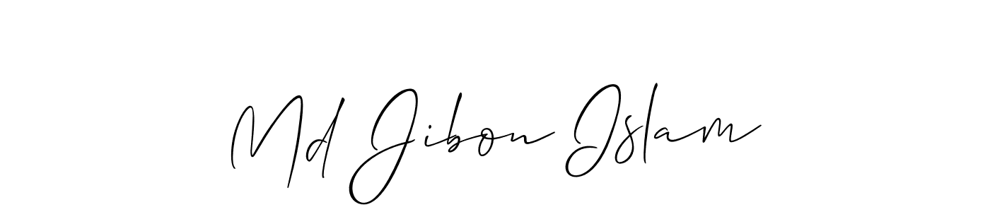 Make a short Md Jibon Islam signature style. Manage your documents anywhere anytime using Allison_Script. Create and add eSignatures, submit forms, share and send files easily. Md Jibon Islam signature style 2 images and pictures png