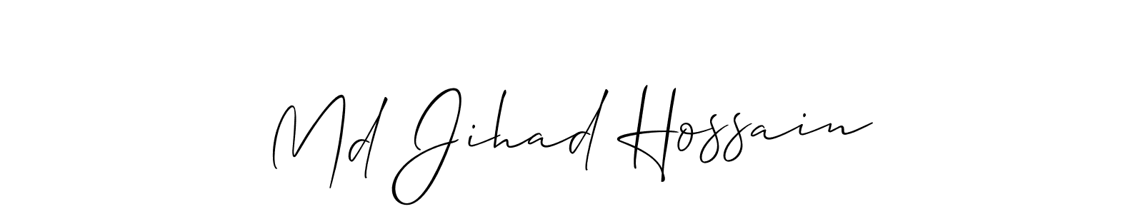 See photos of Md Jihad Hossain official signature by Spectra . Check more albums & portfolios. Read reviews & check more about Allison_Script font. Md Jihad Hossain signature style 2 images and pictures png