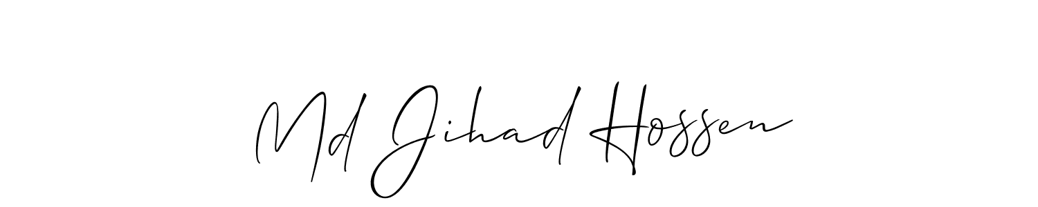 Md Jihad Hossen stylish signature style. Best Handwritten Sign (Allison_Script) for my name. Handwritten Signature Collection Ideas for my name Md Jihad Hossen. Md Jihad Hossen signature style 2 images and pictures png