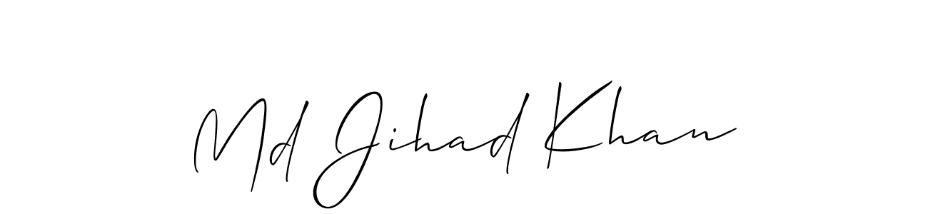 It looks lik you need a new signature style for name Md Jihad Khan. Design unique handwritten (Allison_Script) signature with our free signature maker in just a few clicks. Md Jihad Khan signature style 2 images and pictures png