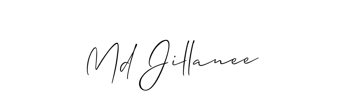 Md Jillanee stylish signature style. Best Handwritten Sign (Allison_Script) for my name. Handwritten Signature Collection Ideas for my name Md Jillanee. Md Jillanee signature style 2 images and pictures png