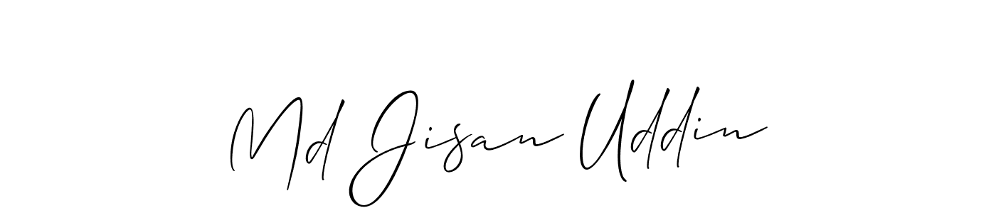 Create a beautiful signature design for name Md Jisan Uddin. With this signature (Allison_Script) fonts, you can make a handwritten signature for free. Md Jisan Uddin signature style 2 images and pictures png