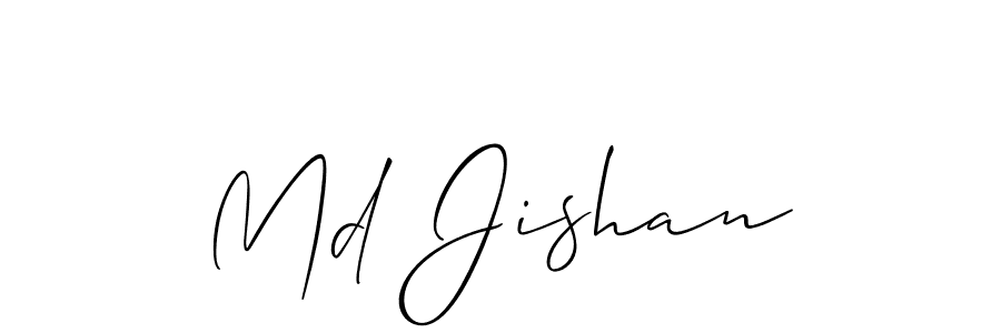 Create a beautiful signature design for name Md Jishan. With this signature (Allison_Script) fonts, you can make a handwritten signature for free. Md Jishan signature style 2 images and pictures png