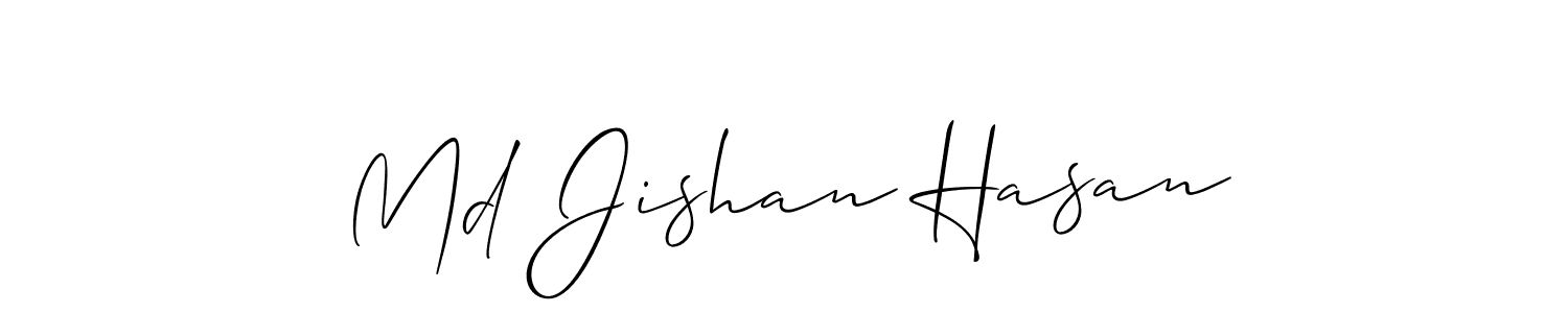 Make a beautiful signature design for name Md Jishan Hasan. With this signature (Allison_Script) style, you can create a handwritten signature for free. Md Jishan Hasan signature style 2 images and pictures png