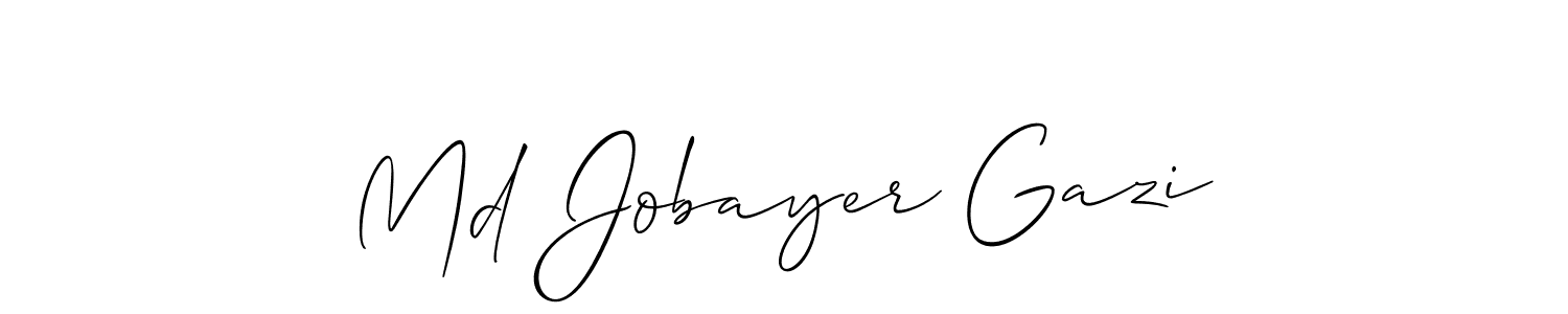 How to make Md Jobayer Gazi name signature. Use Allison_Script style for creating short signs online. This is the latest handwritten sign. Md Jobayer Gazi signature style 2 images and pictures png