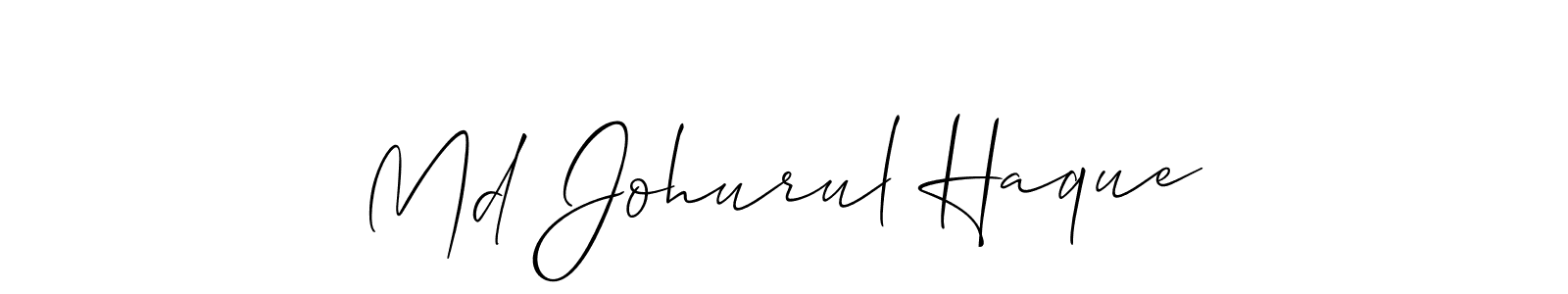 Create a beautiful signature design for name Md Johurul Haque. With this signature (Allison_Script) fonts, you can make a handwritten signature for free. Md Johurul Haque signature style 2 images and pictures png