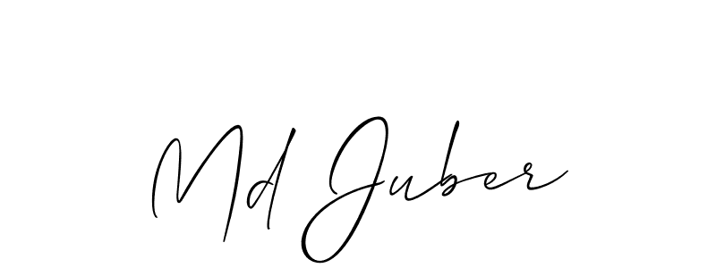 How to make Md Juber signature? Allison_Script is a professional autograph style. Create handwritten signature for Md Juber name. Md Juber signature style 2 images and pictures png