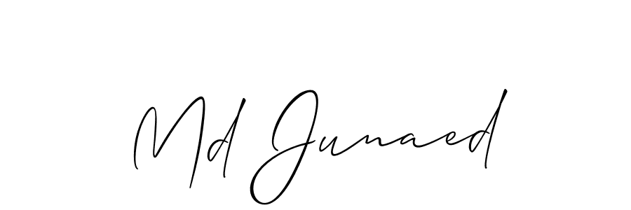 Create a beautiful signature design for name Md Junaed. With this signature (Allison_Script) fonts, you can make a handwritten signature for free. Md Junaed signature style 2 images and pictures png