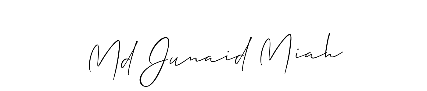 Make a beautiful signature design for name Md Junaid Miah. With this signature (Allison_Script) style, you can create a handwritten signature for free. Md Junaid Miah signature style 2 images and pictures png