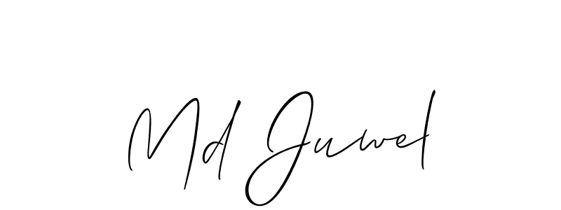 Also we have Md Juwel name is the best signature style. Create professional handwritten signature collection using Allison_Script autograph style. Md Juwel signature style 2 images and pictures png