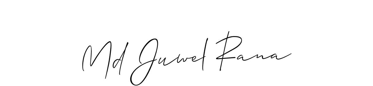 Use a signature maker to create a handwritten signature online. With this signature software, you can design (Allison_Script) your own signature for name Md Juwel Rana. Md Juwel Rana signature style 2 images and pictures png