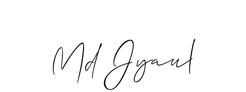 if you are searching for the best signature style for your name Md Jyaul. so please give up your signature search. here we have designed multiple signature styles  using Allison_Script. Md Jyaul signature style 2 images and pictures png