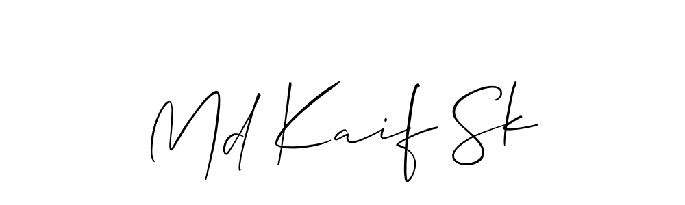 Make a short Md Kaif Sk signature style. Manage your documents anywhere anytime using Allison_Script. Create and add eSignatures, submit forms, share and send files easily. Md Kaif Sk signature style 2 images and pictures png