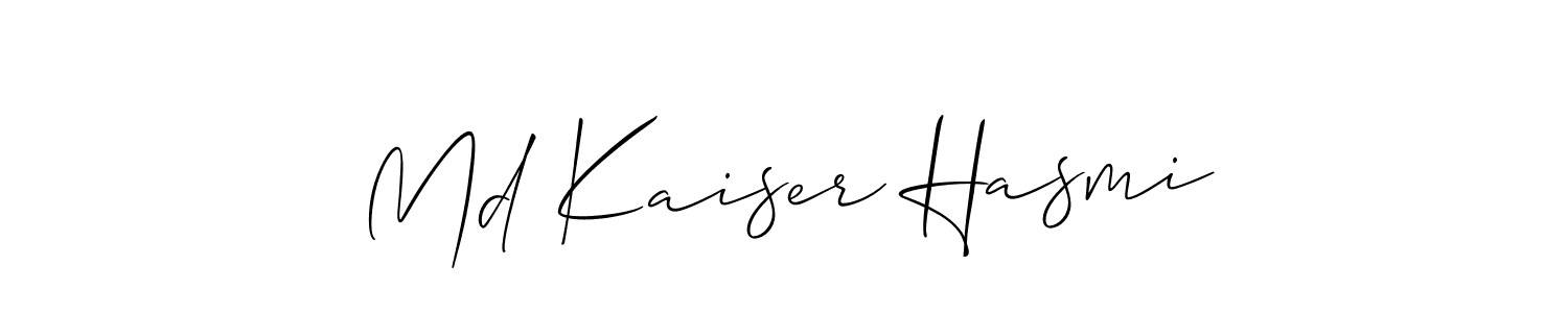 How to make Md Kaiser Hasmi signature? Allison_Script is a professional autograph style. Create handwritten signature for Md Kaiser Hasmi name. Md Kaiser Hasmi signature style 2 images and pictures png
