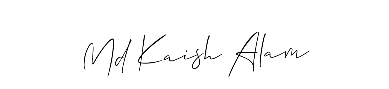 How to make Md Kaish Alam name signature. Use Allison_Script style for creating short signs online. This is the latest handwritten sign. Md Kaish Alam signature style 2 images and pictures png