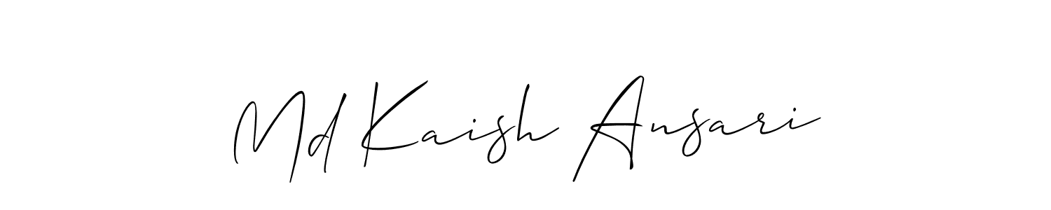 How to make Md Kaish Ansari name signature. Use Allison_Script style for creating short signs online. This is the latest handwritten sign. Md Kaish Ansari signature style 2 images and pictures png