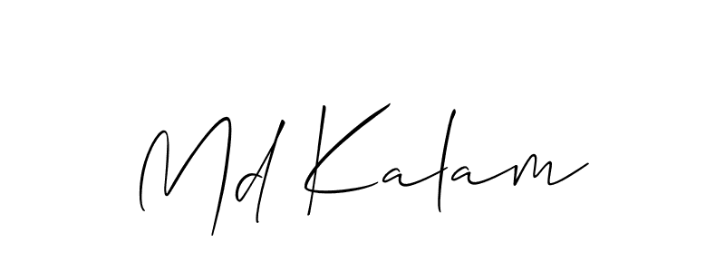 Use a signature maker to create a handwritten signature online. With this signature software, you can design (Allison_Script) your own signature for name Md Kalam. Md Kalam signature style 2 images and pictures png