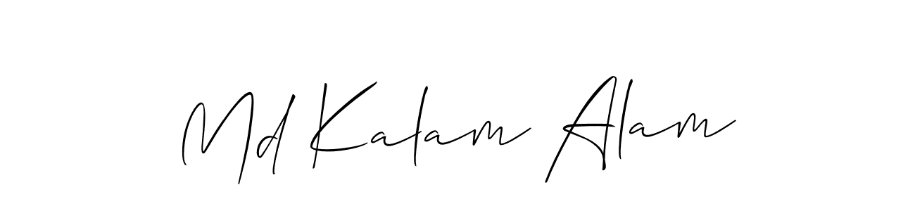 Use a signature maker to create a handwritten signature online. With this signature software, you can design (Allison_Script) your own signature for name Md Kalam Alam. Md Kalam Alam signature style 2 images and pictures png