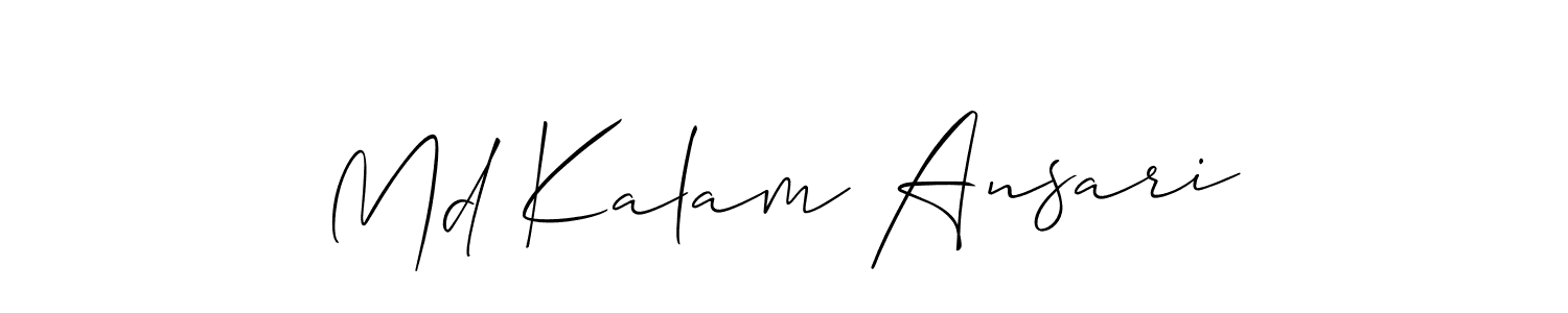 How to make Md Kalam Ansari name signature. Use Allison_Script style for creating short signs online. This is the latest handwritten sign. Md Kalam Ansari signature style 2 images and pictures png