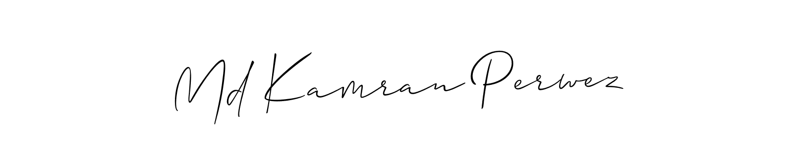 Make a beautiful signature design for name Md Kamran Perwez. With this signature (Allison_Script) style, you can create a handwritten signature for free. Md Kamran Perwez signature style 2 images and pictures png
