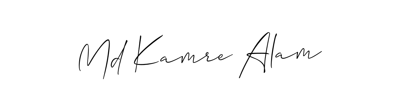 Md Kamre Alam stylish signature style. Best Handwritten Sign (Allison_Script) for my name. Handwritten Signature Collection Ideas for my name Md Kamre Alam. Md Kamre Alam signature style 2 images and pictures png