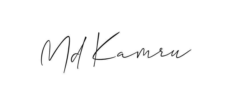 Design your own signature with our free online signature maker. With this signature software, you can create a handwritten (Allison_Script) signature for name Md Kamru. Md Kamru signature style 2 images and pictures png