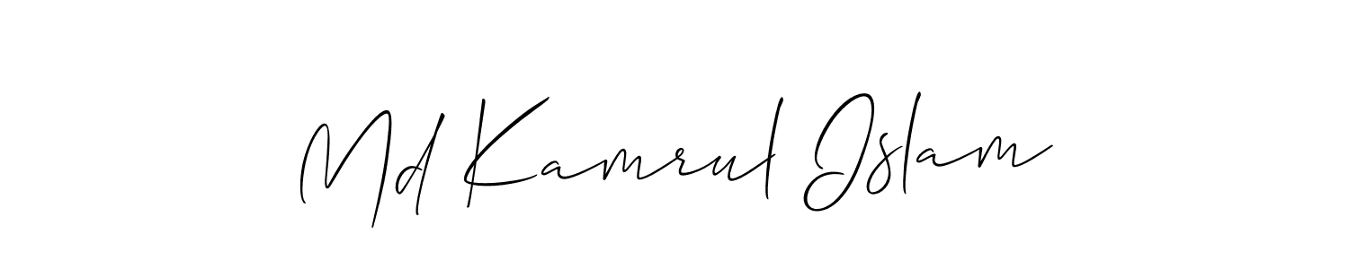 Similarly Allison_Script is the best handwritten signature design. Signature creator online .You can use it as an online autograph creator for name Md Kamrul Islam. Md Kamrul Islam signature style 2 images and pictures png
