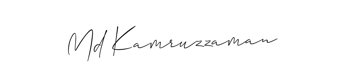 if you are searching for the best signature style for your name Md Kamruzzaman. so please give up your signature search. here we have designed multiple signature styles  using Allison_Script. Md Kamruzzaman signature style 2 images and pictures png