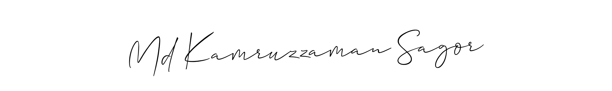 Design your own signature with our free online signature maker. With this signature software, you can create a handwritten (Allison_Script) signature for name Md Kamruzzaman Sagor. Md Kamruzzaman Sagor signature style 2 images and pictures png