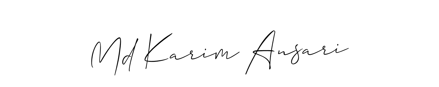 How to make Md Karim Ansari name signature. Use Allison_Script style for creating short signs online. This is the latest handwritten sign. Md Karim Ansari signature style 2 images and pictures png