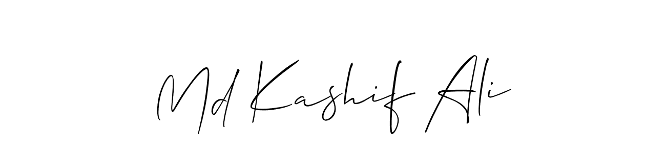 Allison_Script is a professional signature style that is perfect for those who want to add a touch of class to their signature. It is also a great choice for those who want to make their signature more unique. Get Md Kashif Ali name to fancy signature for free. Md Kashif Ali signature style 2 images and pictures png