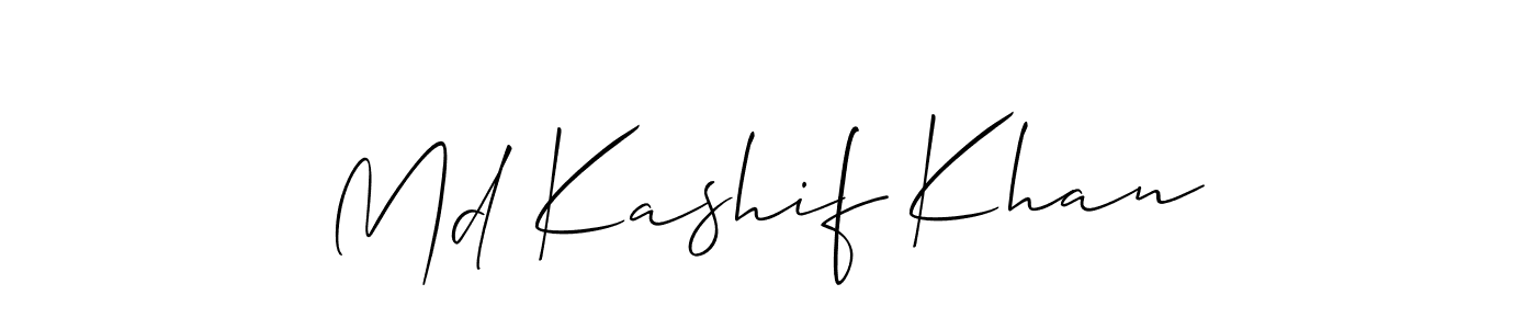 Use a signature maker to create a handwritten signature online. With this signature software, you can design (Allison_Script) your own signature for name Md Kashif Khan. Md Kashif Khan signature style 2 images and pictures png