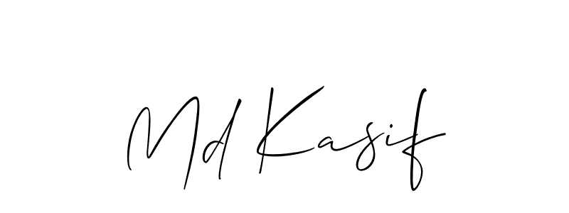 Also we have Md Kasif name is the best signature style. Create professional handwritten signature collection using Allison_Script autograph style. Md Kasif signature style 2 images and pictures png