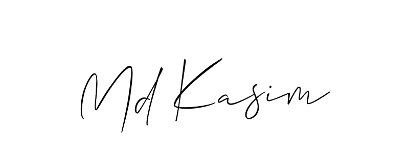 Also we have Md Kasim name is the best signature style. Create professional handwritten signature collection using Allison_Script autograph style. Md Kasim signature style 2 images and pictures png