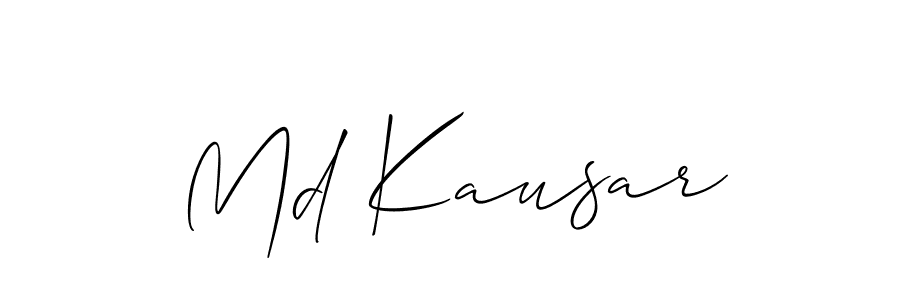 How to make Md Kausar name signature. Use Allison_Script style for creating short signs online. This is the latest handwritten sign. Md Kausar signature style 2 images and pictures png