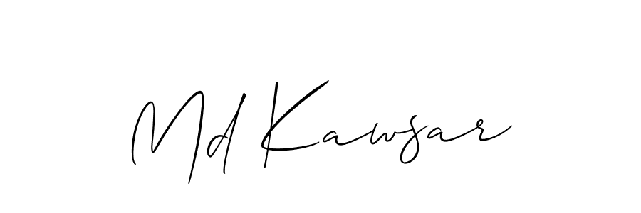 It looks lik you need a new signature style for name Md Kawsar. Design unique handwritten (Allison_Script) signature with our free signature maker in just a few clicks. Md Kawsar signature style 2 images and pictures png