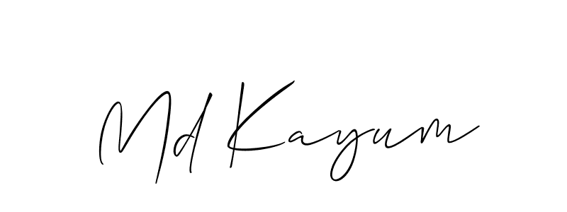 How to make Md Kayum signature? Allison_Script is a professional autograph style. Create handwritten signature for Md Kayum name. Md Kayum signature style 2 images and pictures png