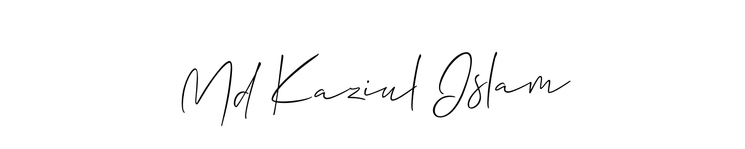 Make a beautiful signature design for name Md Kaziul Islam. With this signature (Allison_Script) style, you can create a handwritten signature for free. Md Kaziul Islam signature style 2 images and pictures png