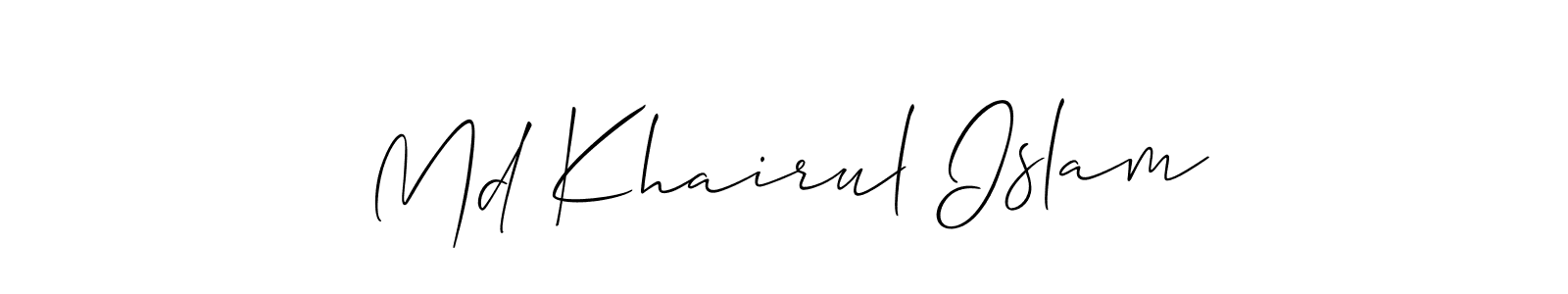 It looks lik you need a new signature style for name Md Khairul Islam. Design unique handwritten (Allison_Script) signature with our free signature maker in just a few clicks. Md Khairul Islam signature style 2 images and pictures png