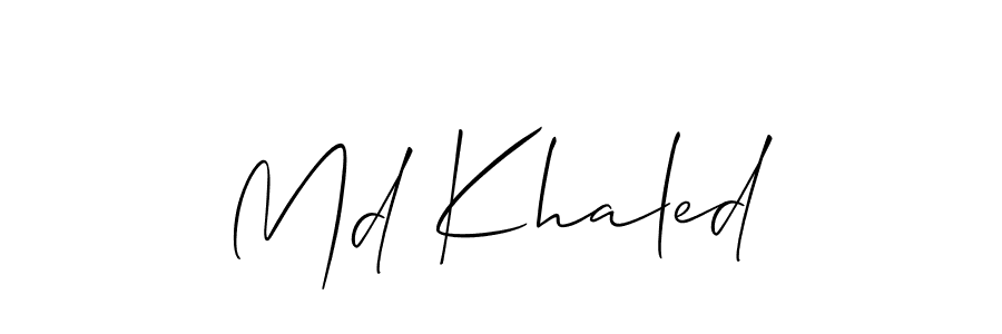 Best and Professional Signature Style for Md Khaled. Allison_Script Best Signature Style Collection. Md Khaled signature style 2 images and pictures png