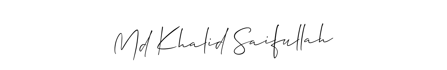 Create a beautiful signature design for name Md Khalid Saifullah. With this signature (Allison_Script) fonts, you can make a handwritten signature for free. Md Khalid Saifullah signature style 2 images and pictures png